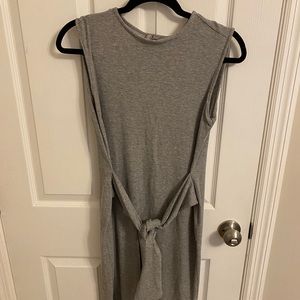 Strapless tie waist dress